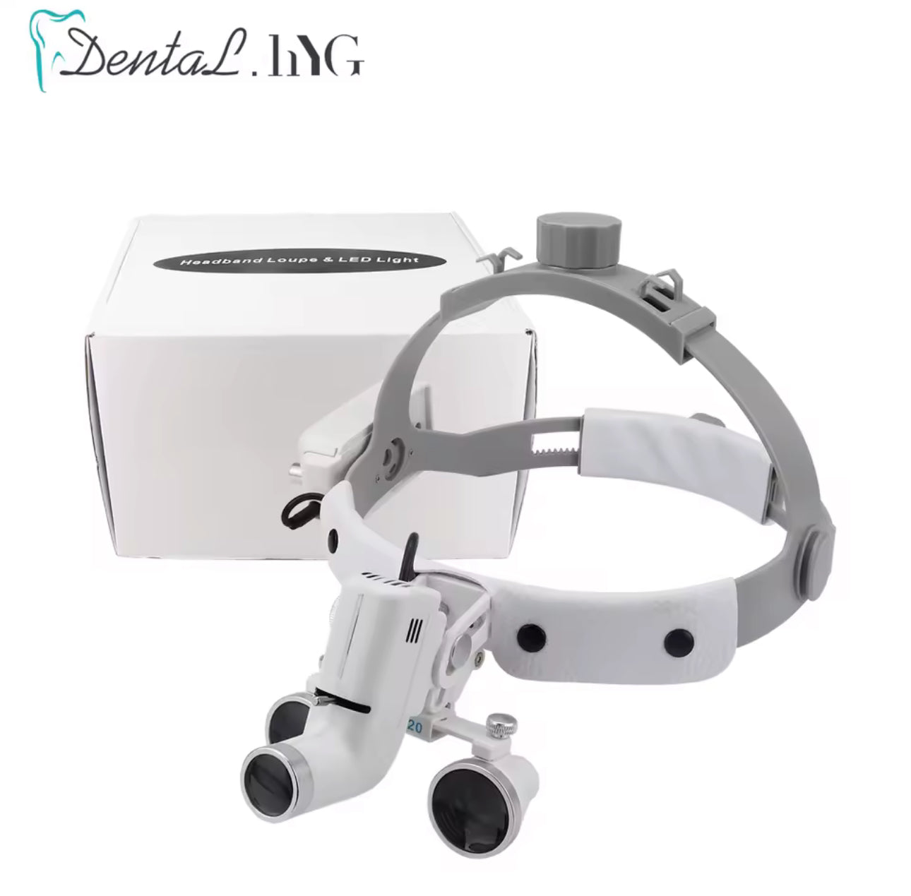 Dental LED Kopflicht mit 2,5X/3,5X Lupen – Einstellbare Spot-Lichtquelle, 5W LED, ergonomisches Kopfband, medizinische Vergrößerung