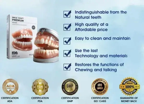 SMILE HZA™ Premium Zahnprothese – Natürliches Lächeln & perfekter Sitz