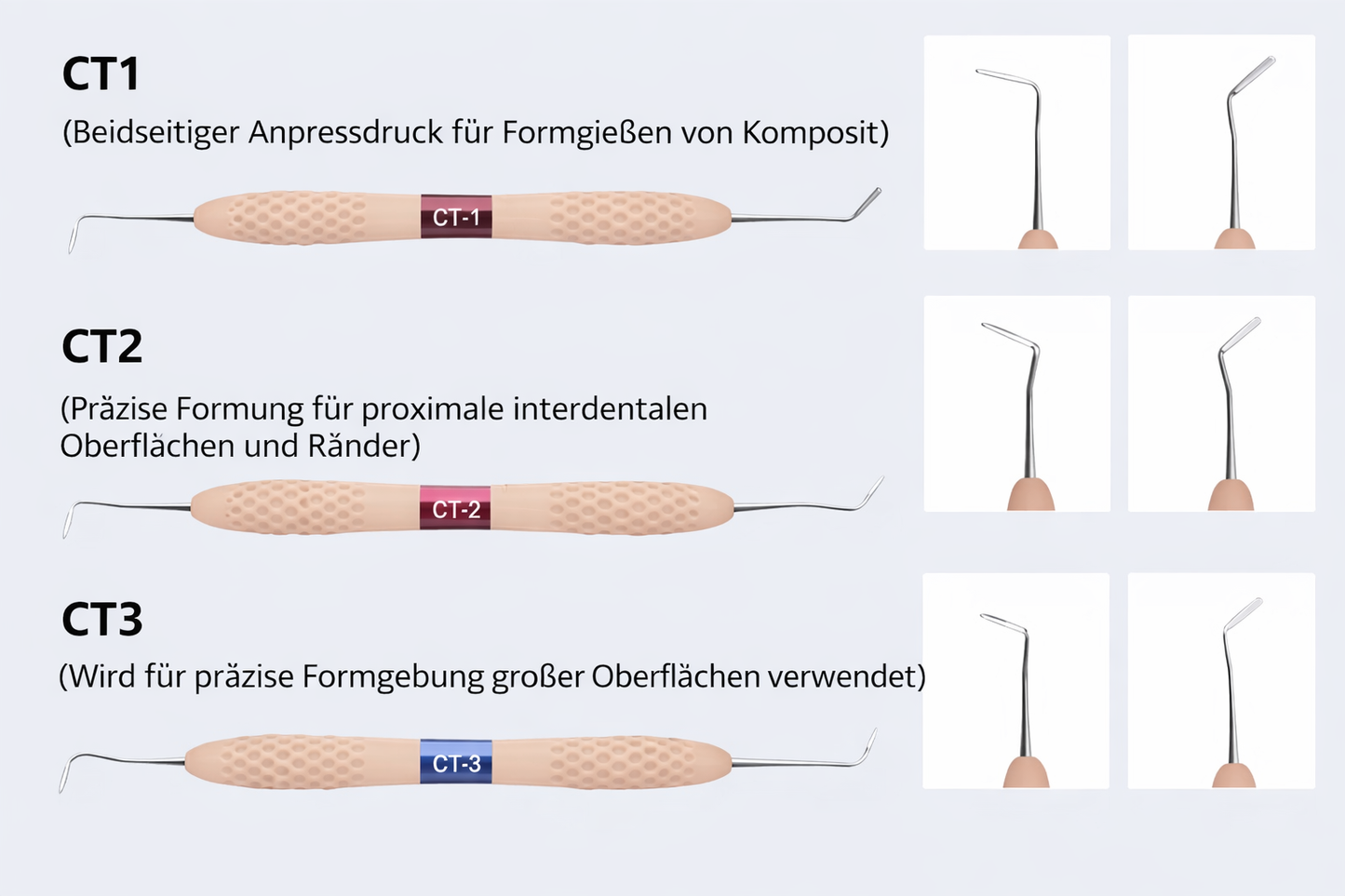 Dental Komposit Instrumenten Set CT1–CT7
