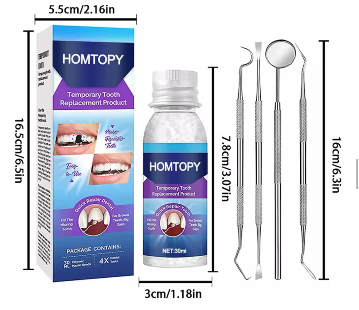 EELHOE Provisorischer Zahnersatz Set 30ml