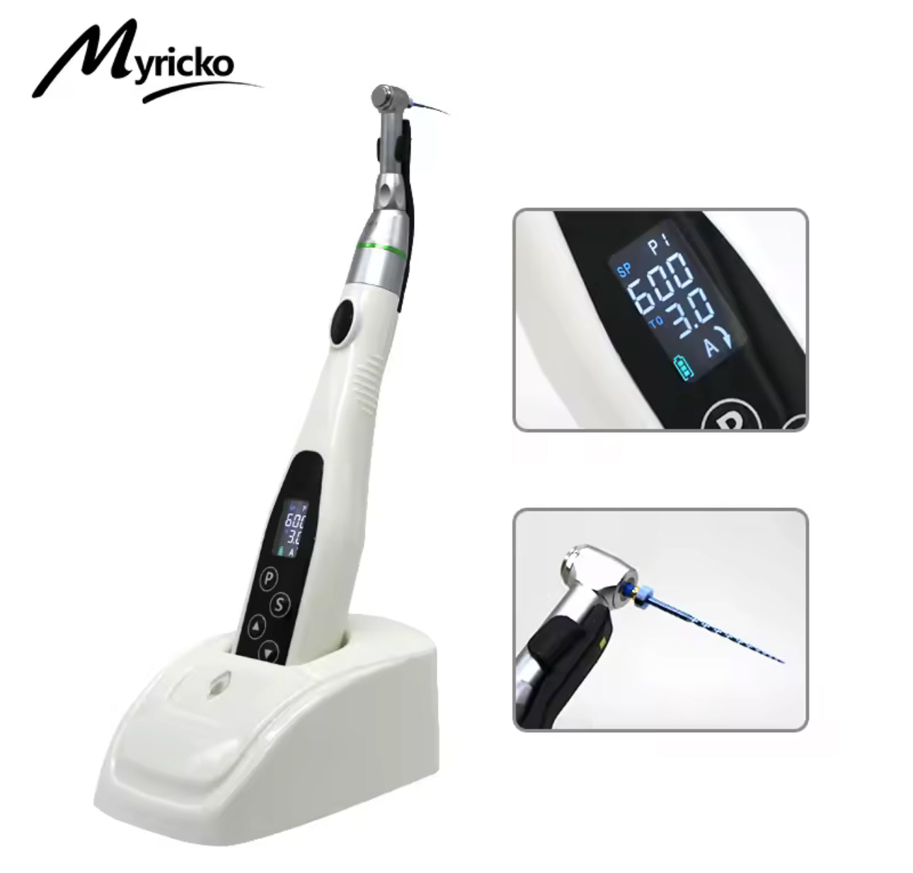 Kabelloser EndoMotor 16:1 – LED-Endomotor für Wurzelkanalbehandlungen | Hochdrehmoment, 6 Arbeitsmodi, 360° Rotation