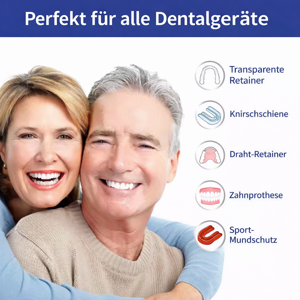 Reinigungstabletten für Retainer & Zahnprothesen – 3x 100 Tabs, hygienische Tiefenreinigung