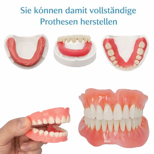 Acryl-Zahnprothesen Set – Ober- & Unterkiefer DIY