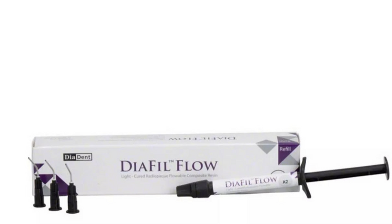 DIAFIL FLOW Kunstoff Zahnfüllung Lichthärtend + 10 Nadeltips