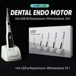 Kabelloser EndoMotor 16:1 – LED-Endomotor für Wurzelkanalbehandlungen | Hochdrehmoment, 6 Arbeitsmodi, 360° Rotation