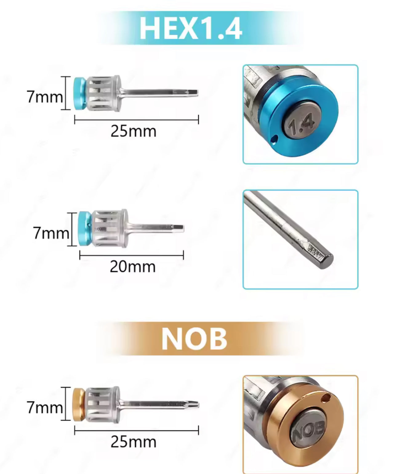 Universelles Dental-Implantat Schraubendreher-Set – kompatibel mit fast allen Implantatsystemen