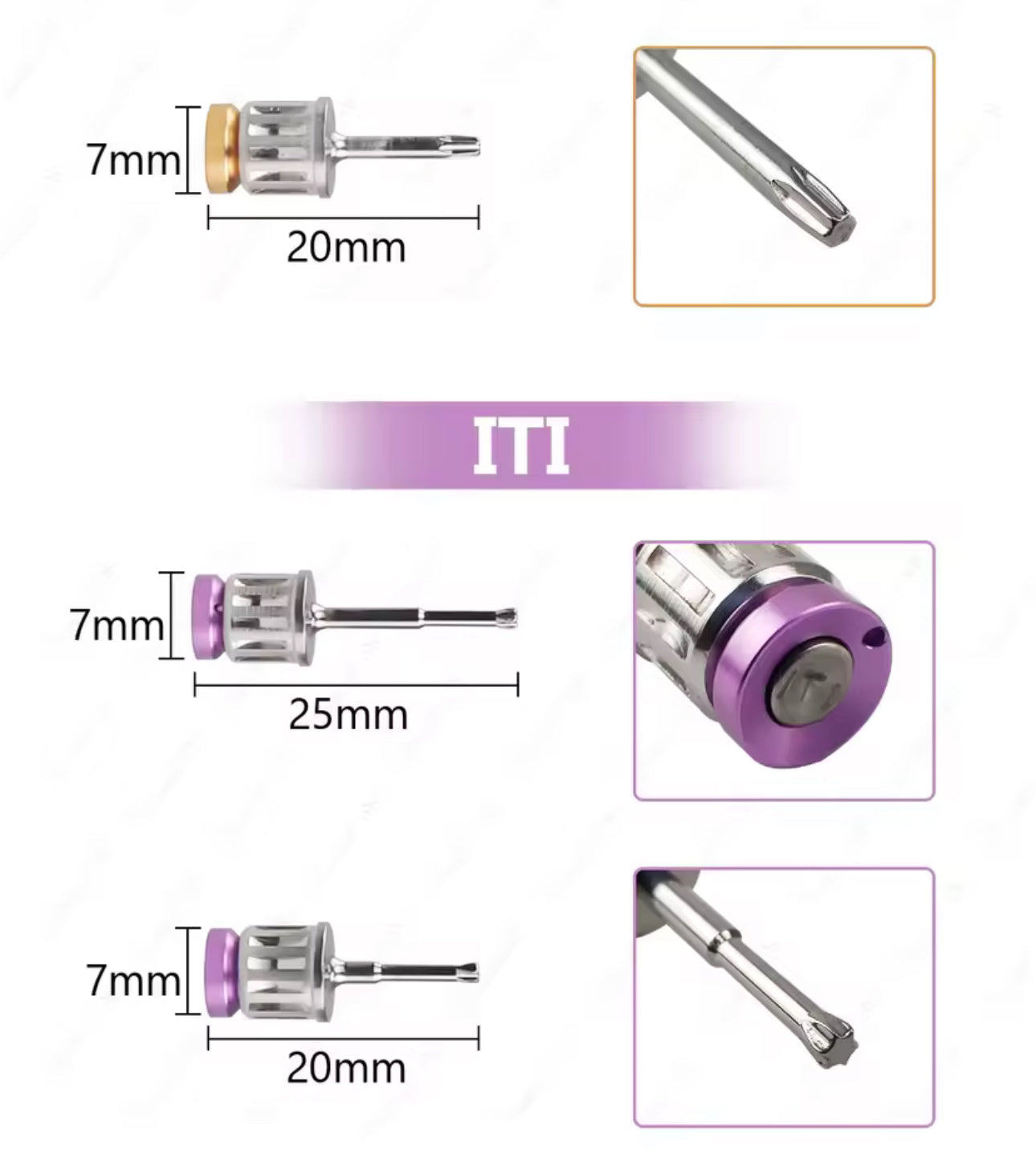 Universelles Dental-Implantat Schraubendreher-Set – kompatibel mit fast allen Implantatsystemen