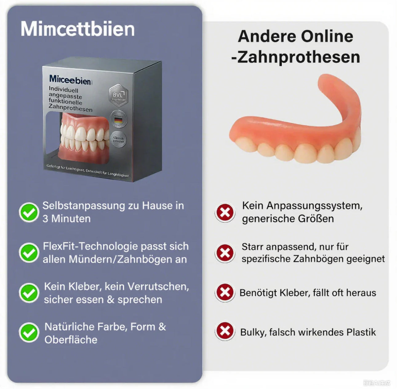 Premium Zahnprothese – Natürliches Lächeln & perfekter Sitz