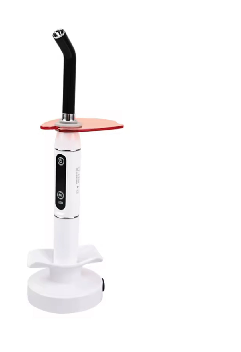 Kabellose Dental-Polymerisationslampe „EliJah Pro“ – LED-Lichthärtungsgerät für Zahnärzte | 1200–2000 mW/cm² | 420–480 nm | Lithium-Ionen-Akku
