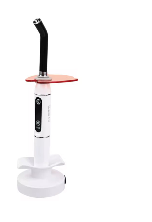 Kabellose Dental-Polymerisationslampe „EliJah Pro“ – LED-Lichthärtungsgerät für Zahnärzte | 1200–2000 mW/cm² | 420–480 nm | Lithium-Ionen-Akku