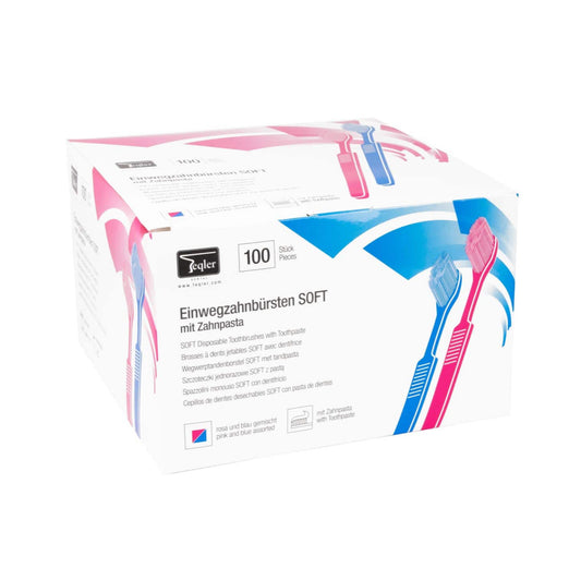 Teqler Einmalzahnbürste SOFT 100 Stück