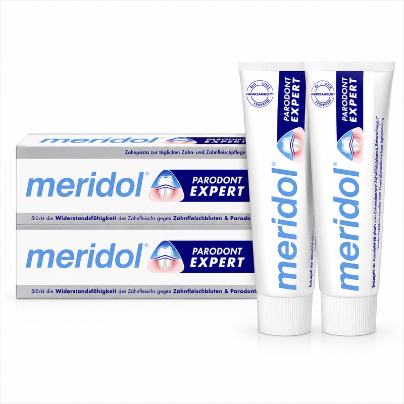meridol Parodont Expert Zahnpasta 2 × 75 ml – Zahnfleischschutz bei Parodontitis & Zahnfleischrückgang