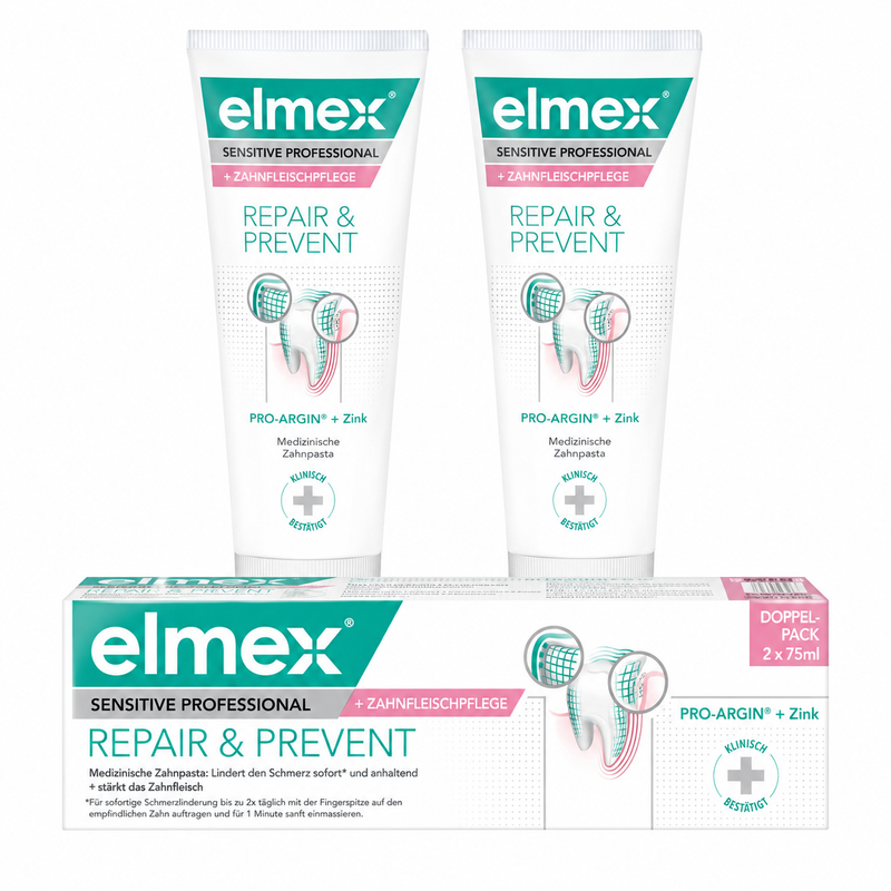 elmex Sensitive Professional Repair & Prevent Zahnpasta – Doppelpack 2 × 75 ml