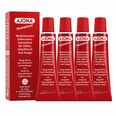 Ajona Stomaticum Zahncreme-Konzentrat – 4er Pack, 4 × 25 ml