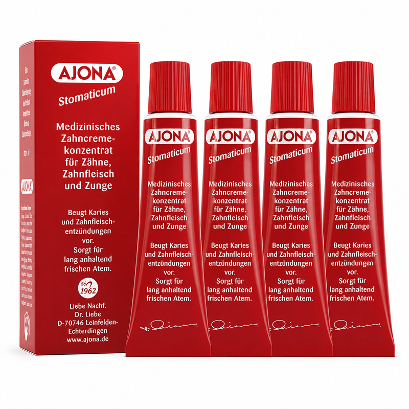 Ajona Stomaticum Zahncreme-Konzentrat – 4er Pack, 4 × 25 ml