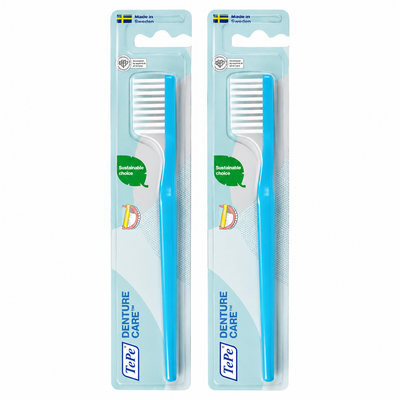 TePe Denture Care™ Prothesenbürste – 2er-Pack für gründliche Prothesenreinigung