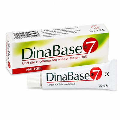 DinaBase® 7 Haftgel – Langzeit-Prothesenhaftgel für sicheren Halt & mehr Tragekomfort (20 g)