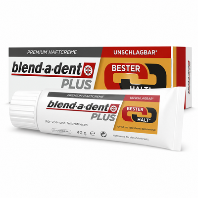 Blend-a-dent Plus  blend-a-dent  Haftcreme Bester Halt, fluoridfrei, 40 g