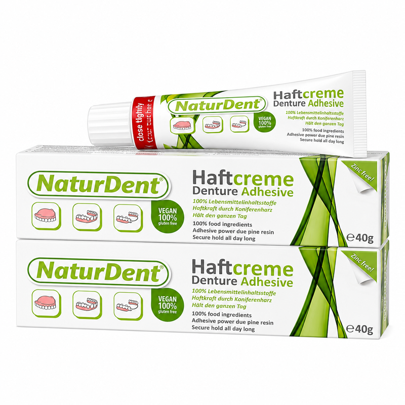 NaturDent Haftcreme für Zahnprothesen – 2 × 40 g Doppelpack