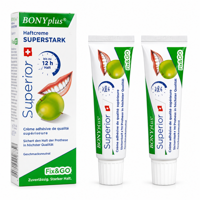 BONYplus® Haftcreme Superstark – Doppelpack 2 × 40 g