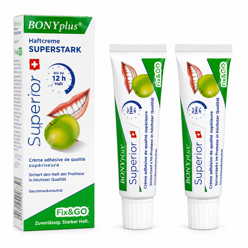 BONYplus® Haftcreme Superstark – Doppelpack 2 × 40 g