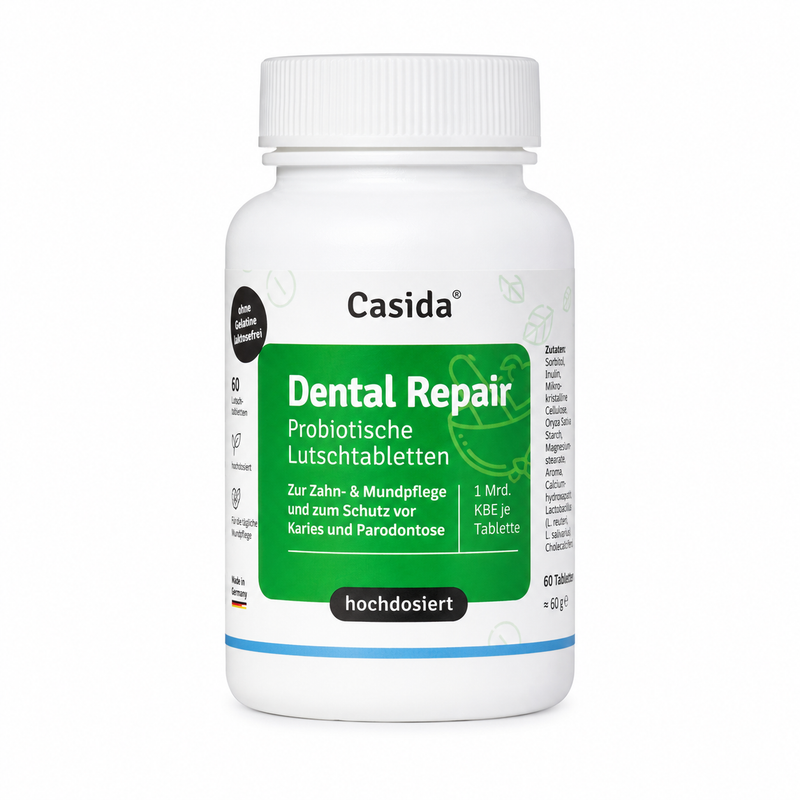 Casida Dental Repair – Probiotische Lutschtabletten für Zahn- & Mundpflege – 60 Stück
