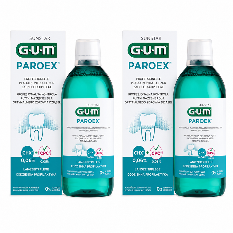 GUM® Paroex Mundspülung 0,06 % – Doppelpack 2 × 500 ml