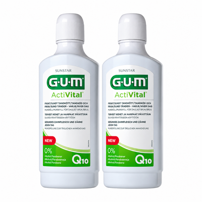 GUM ActiVital Mundspülung Doppelpack 2 × 500 ml – tägliche Mund- & Zahnfleischpflege