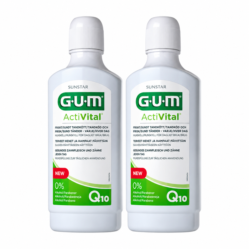 GUM ActiVital Mundspülung Doppelpack 2 × 500 ml – tägliche Mund- & Zahnfleischpflege
