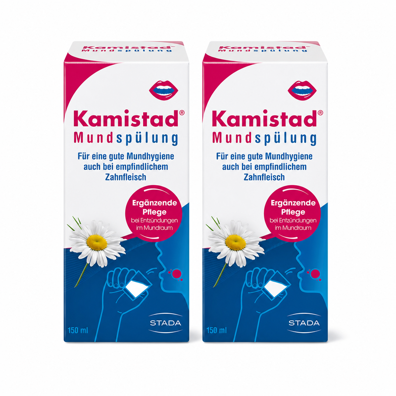 Kamistad Mundspülung Doppelpack 2 × 150 ml – für empfindliches Zahnfleisch