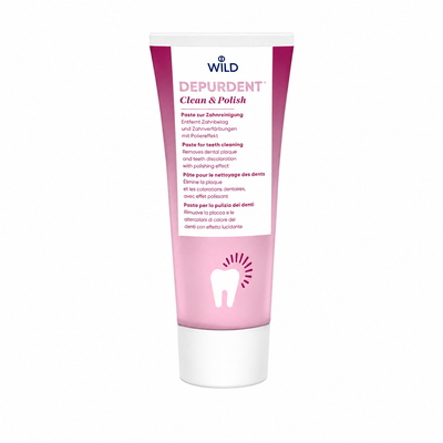 Wild Depurdent Clean & Polish Zahnreinigungspaste 75 ml – gegen Beläge & Verfärbungen