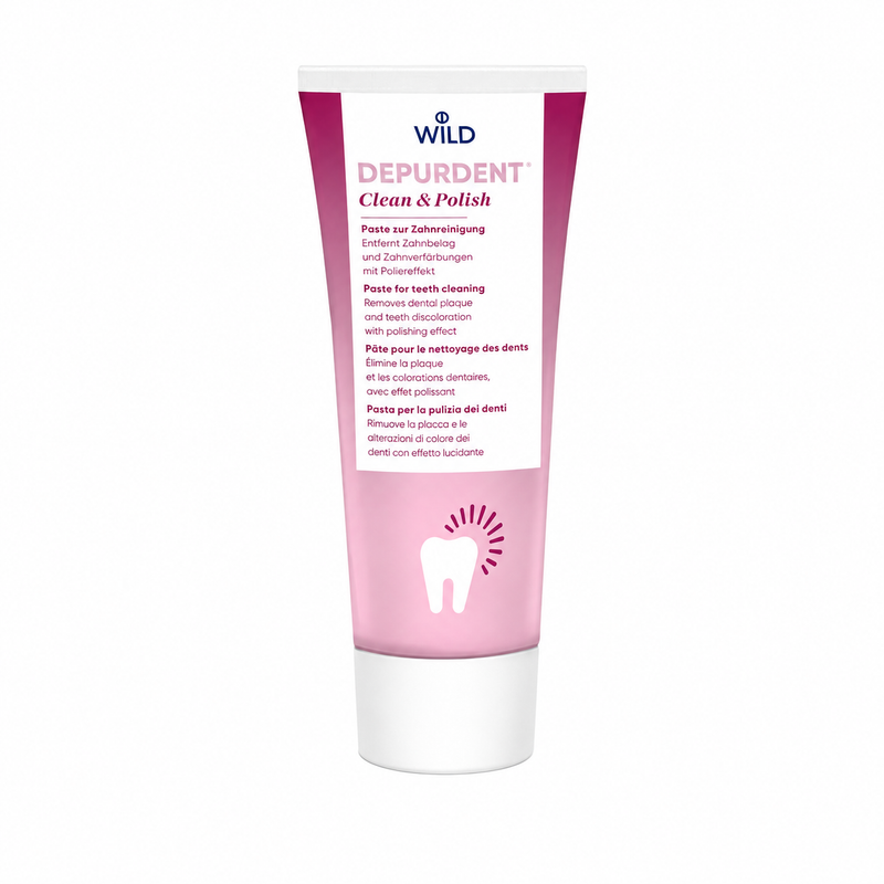 Wild Depurdent Clean & Polish Zahnreinigungspaste 75 ml – gegen Beläge & Verfärbungen