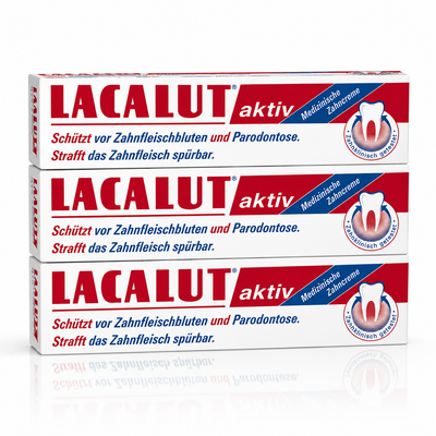 LACALUT Aktiv Zahncreme 3er-Pack – 3 × 100 ml für Zahnfleisch & Zahnpflege
