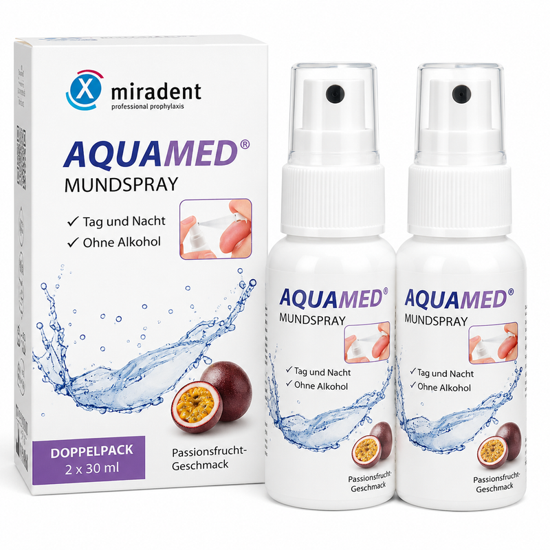 miradent Aquamed Mundtrockenheits-Spray – Doppelpack 2 × 30 ml