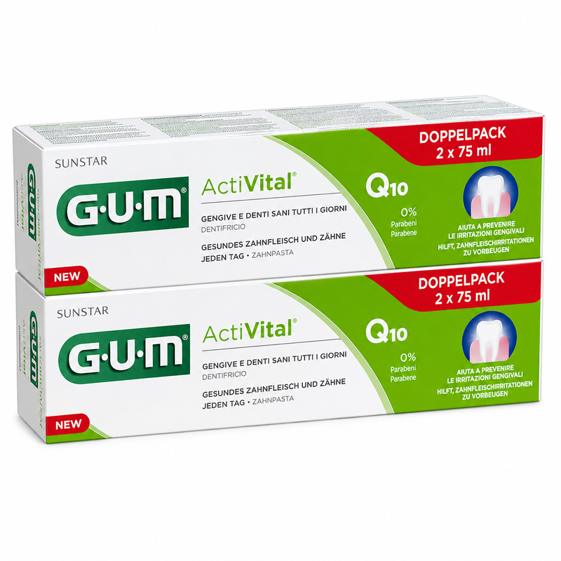 GUM ActiVital Q10 Zahnpasta – Doppelpack 2 × 75 ml