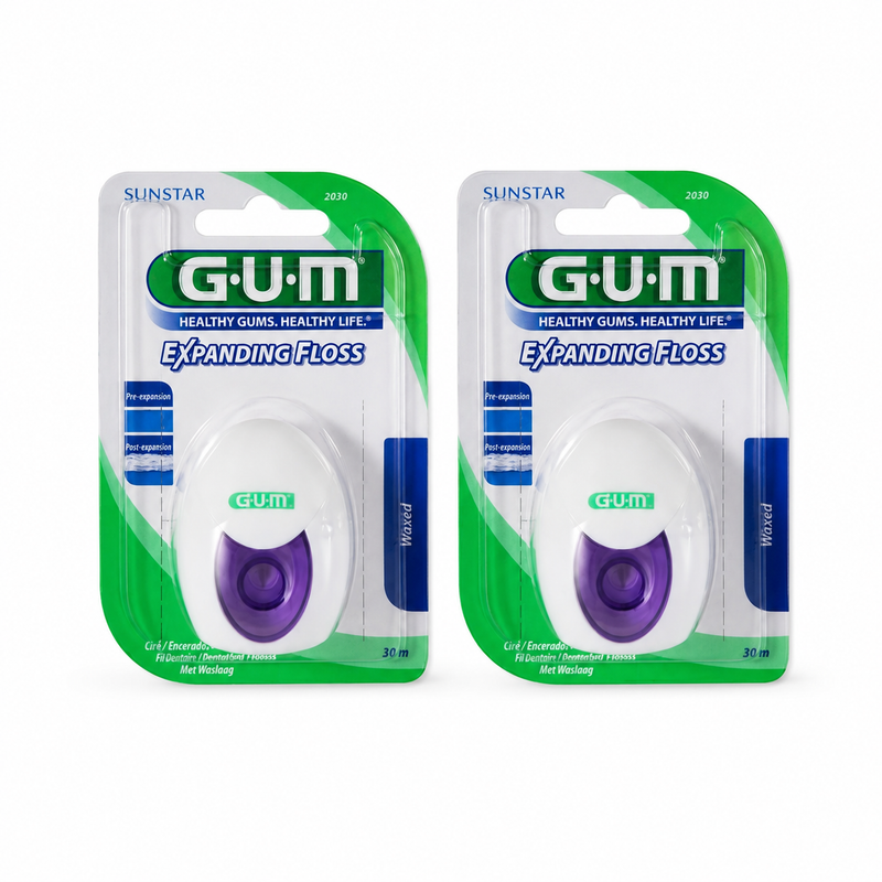 GUM Expanding Floss Zahnseide – Doppelpack 2 × 30 m