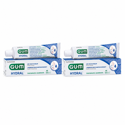 GUM HYDRAL Zahnpasta – Doppelpack 2 × 75 ml