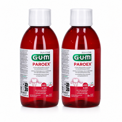 GUM PAROEX CHX 0,12 % Mundspülung – Doppelpack 2 × 300 ml