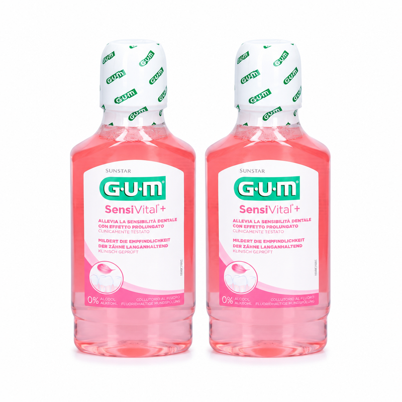 GUM SensiVital+ Mundspülung – Doppelpack 2 × 300 ml