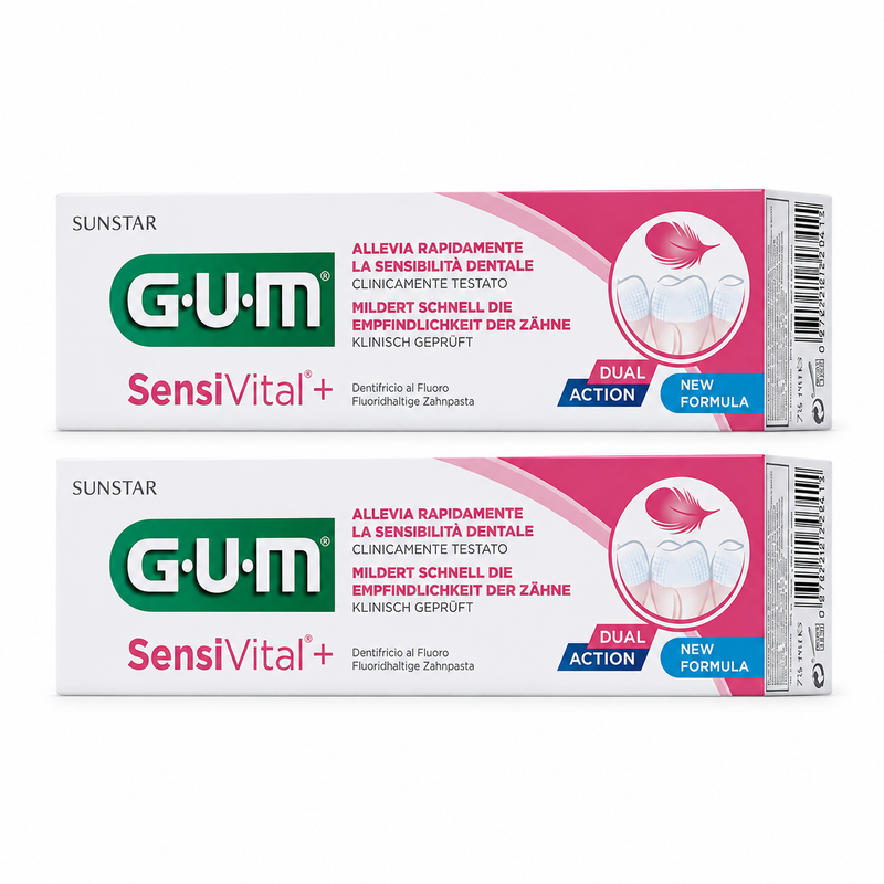 GUM SensiVital+ Zahnpasta – Doppelpack 2 × 75 ml
