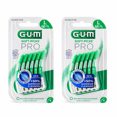 GUM SOFT-PICKS Pro Large – Doppelpack 2 × 60 Stück
