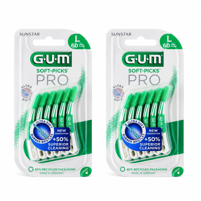GUM SOFT-PICKS Pro Large – Doppelpack 2 × 60 Stück