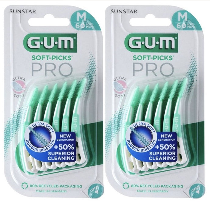 GUM Soft-Picks Pro Medium Interdentalbürsten – Doppelpack 2 × 60 Stück