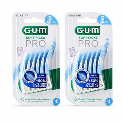 GUM SOFT-PICKS Pro Small – Doppelpack 2 × 60 Stück