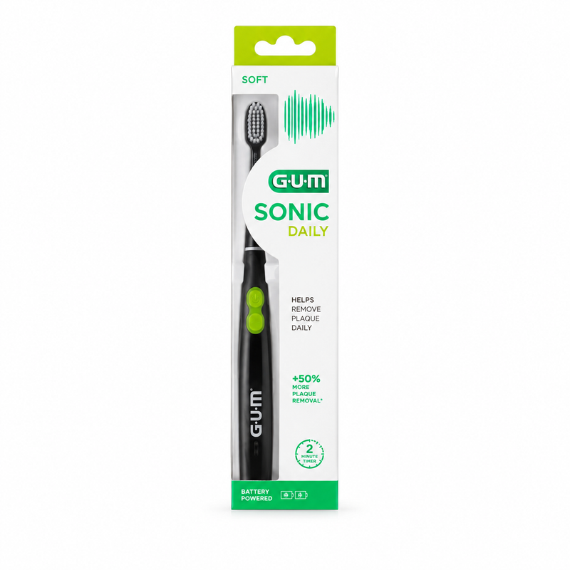 GUM SONIC DAILY Schallzahnbürste Soft – Schwarz