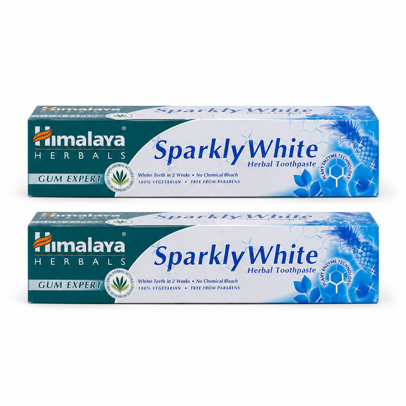 Himalaya Sparkly White Kräuter-Zahnpasta – Doppelpack 2 × 75 ml