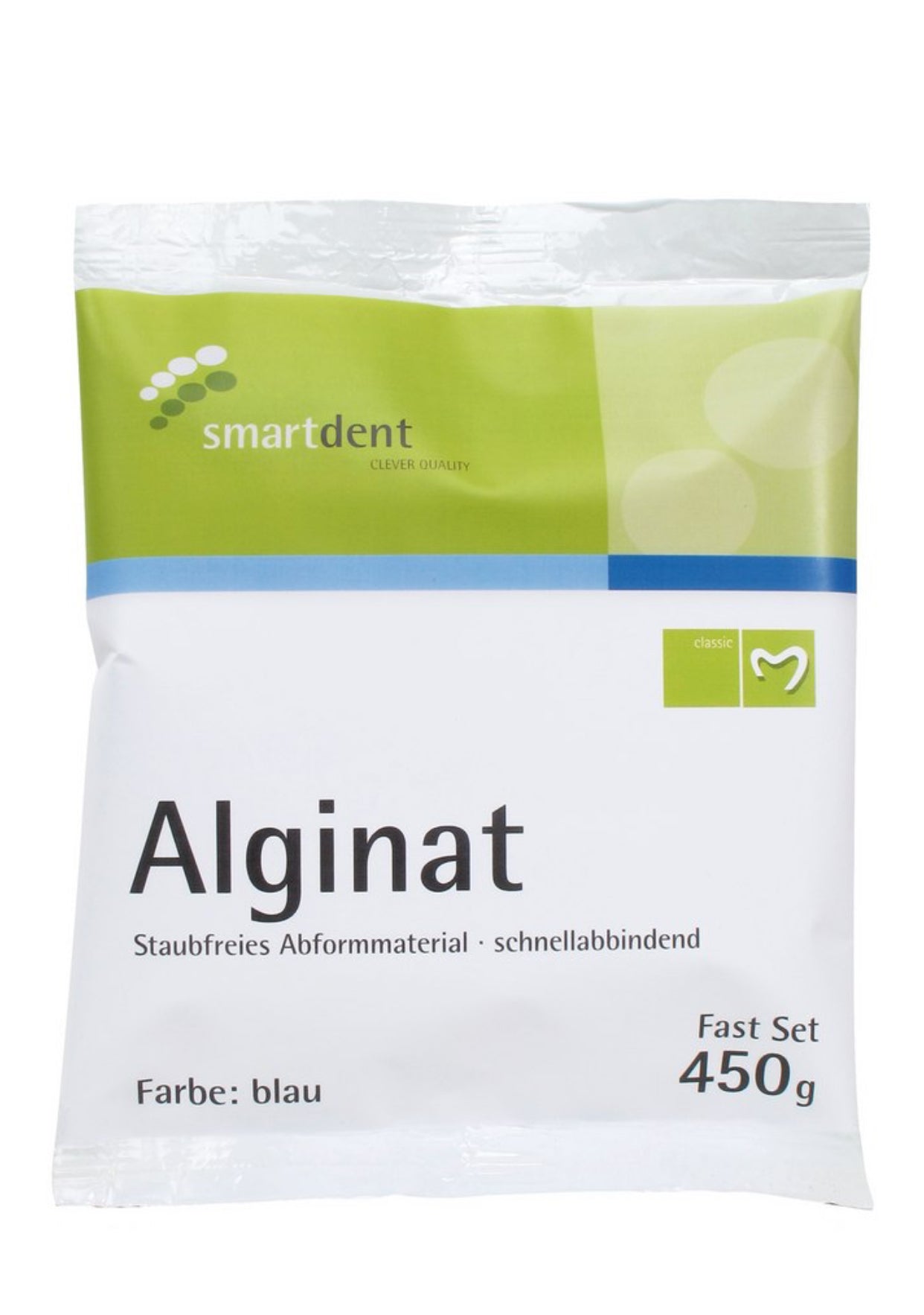 smart Alginat blau Beutel 450 g mit Pfefferminzgeschmack, blau