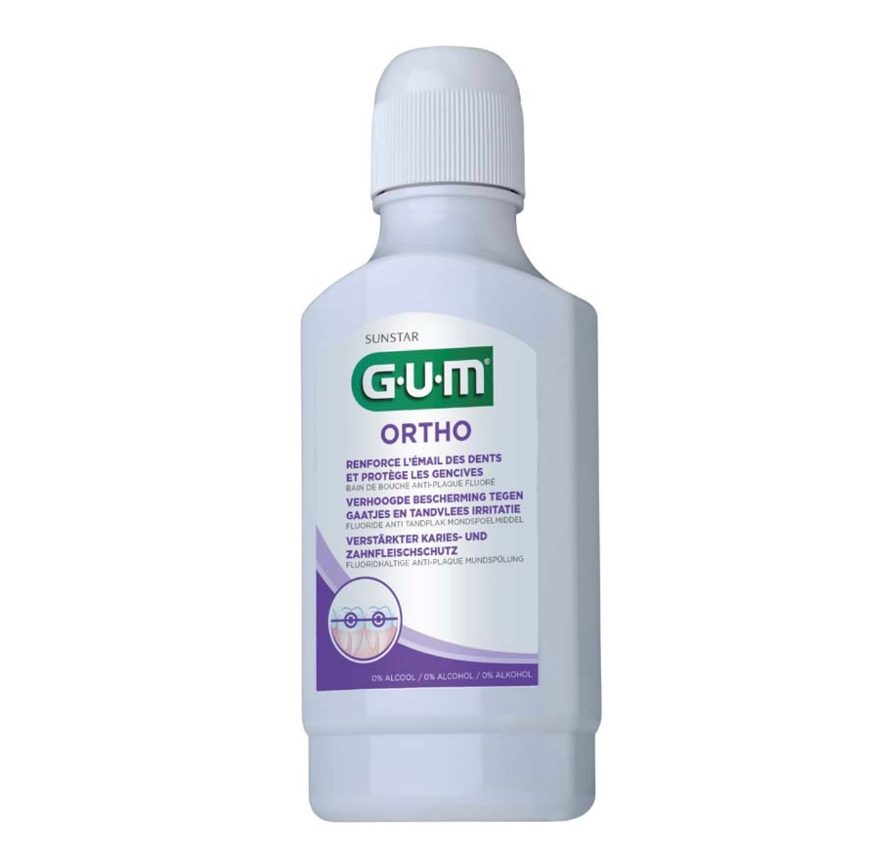 GUM® ORTHO Mundspülung Flasche 300 ml