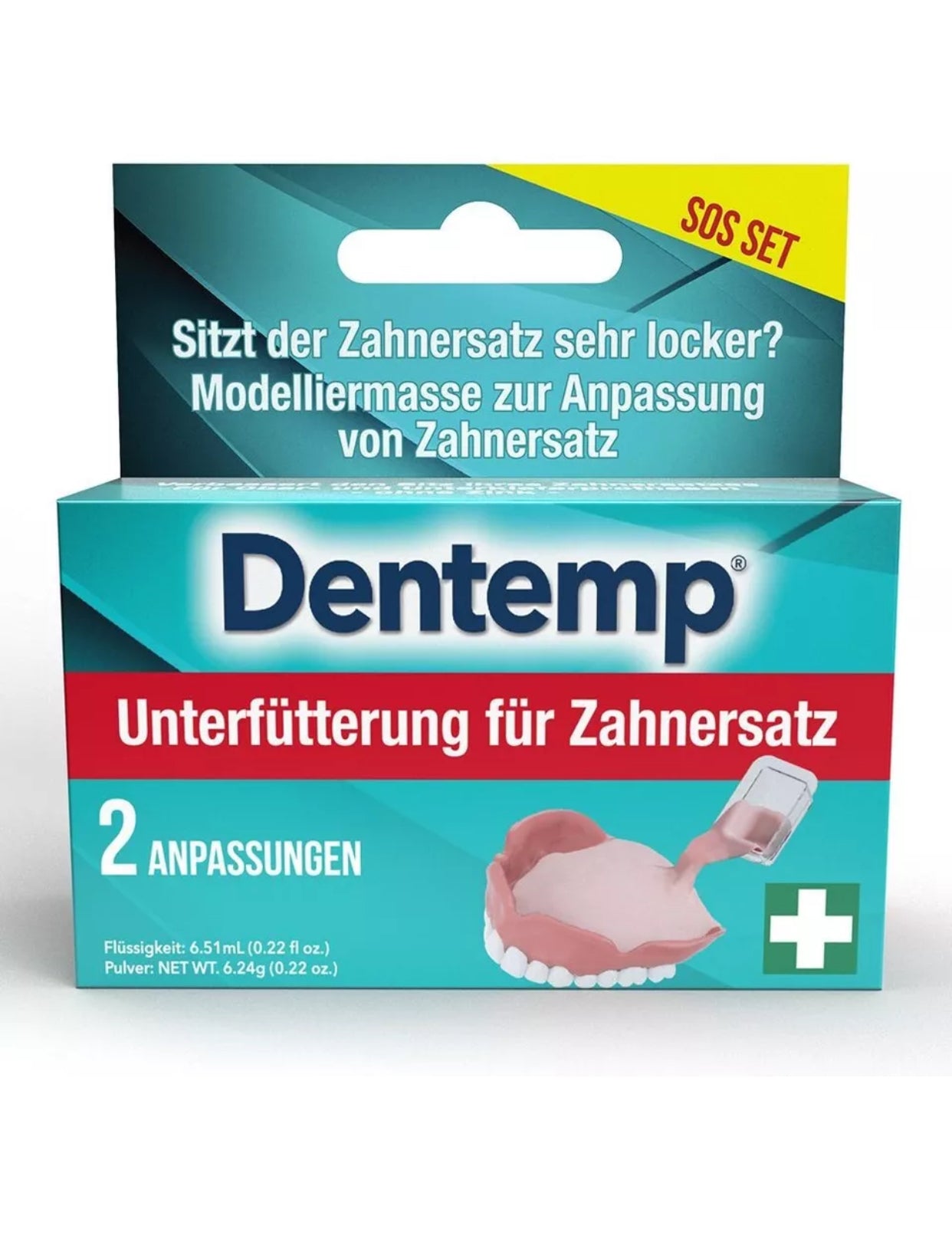 Dentemp® Reparaturset - Unterfütterung Für Zahnersatz - 2 Anwendungen