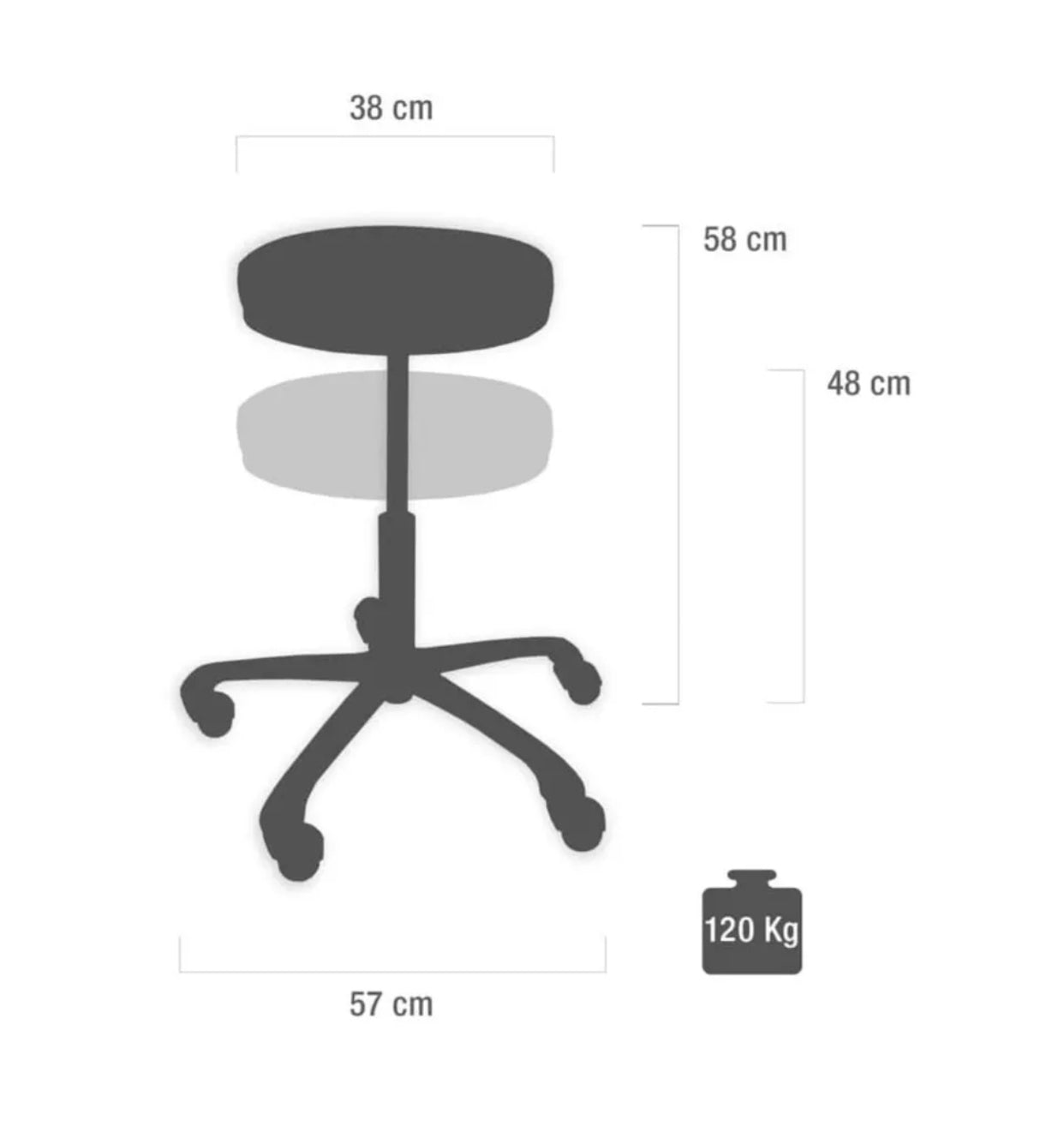 Hocker Arbeitsdrehstuhl Arzthocker Kosmetikhocker Praxishocker Zahnarzthocker